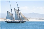 The sailing ship Lynx, exits Morro Bay 11 April 2009 on a tour